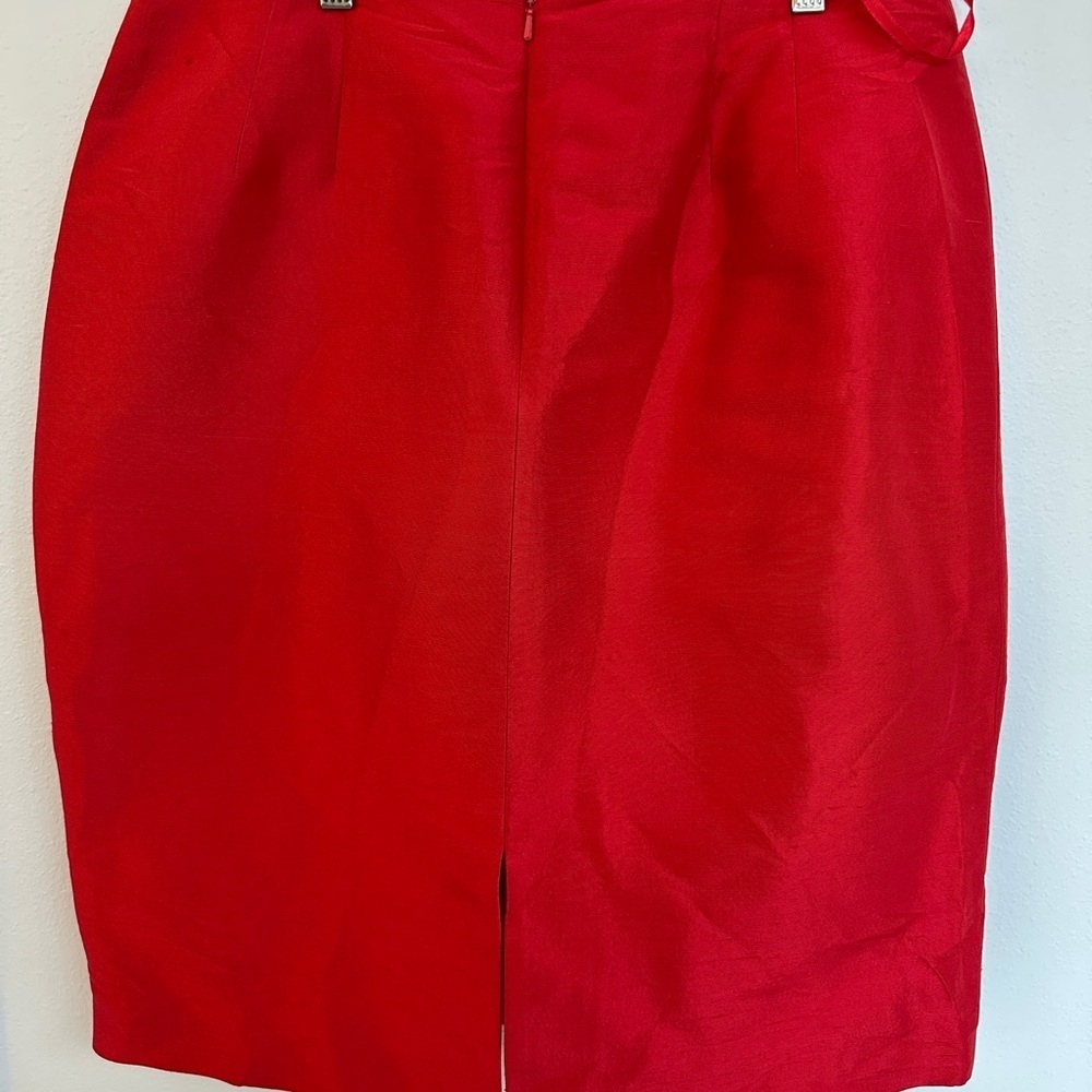 Ellen Tracy/Linda Allard Elegant Red Skirt - Picture 2 of 4